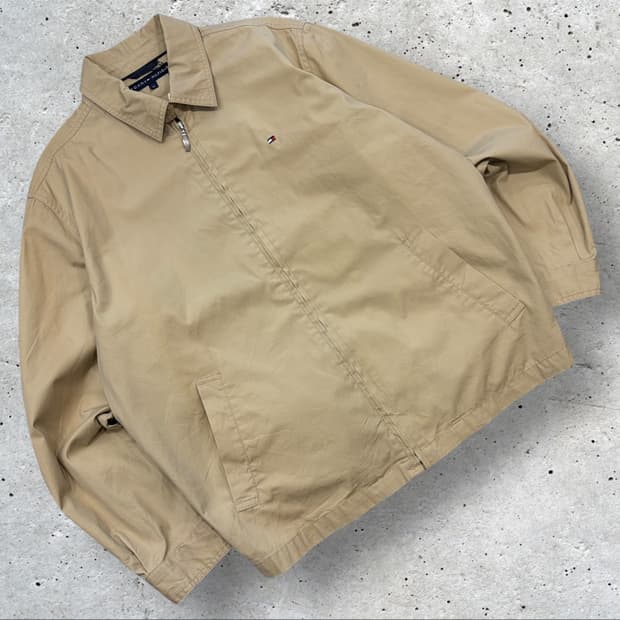 [M] 타미힐피거 해링턴 베이지 면 자켓 C195