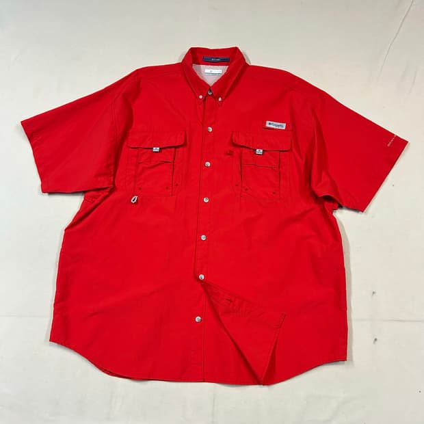 XXL) 컬럼비아 PFG 멀티포켓 낚시 아웃도어 바하마 셔츠