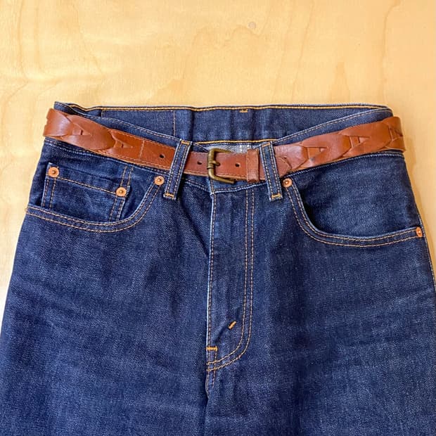 VTG braided leather belt