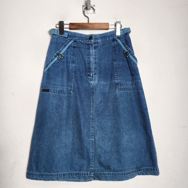 TeleMart 데님 A라인 스커트
