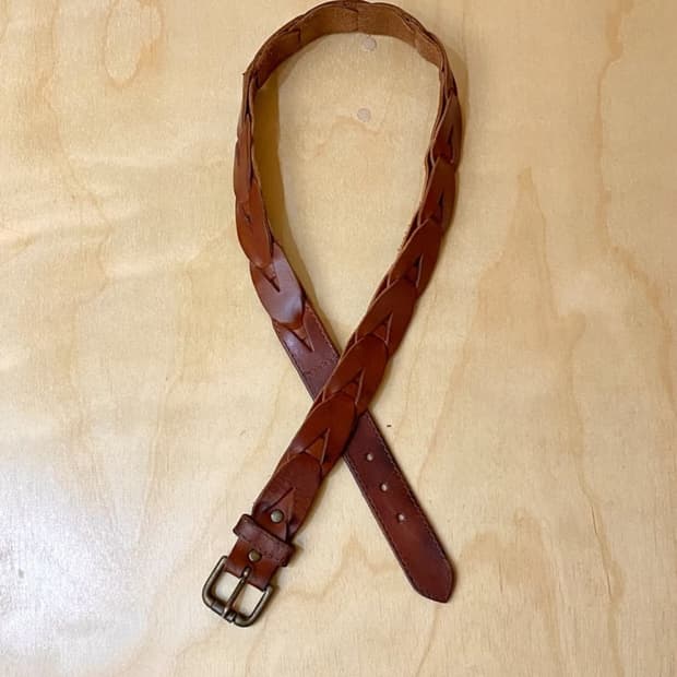 VTG braided leather belt