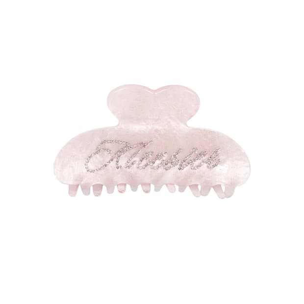Sugar glass logo hair claw, Pink