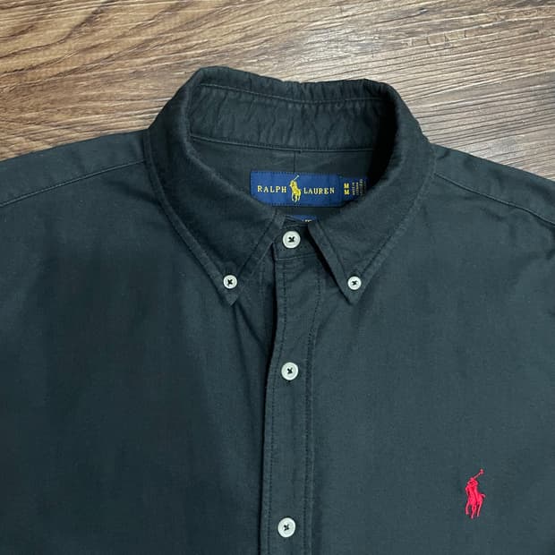 폴로 랄프로렌 블랙 커스텀 슬림핏 셔츠