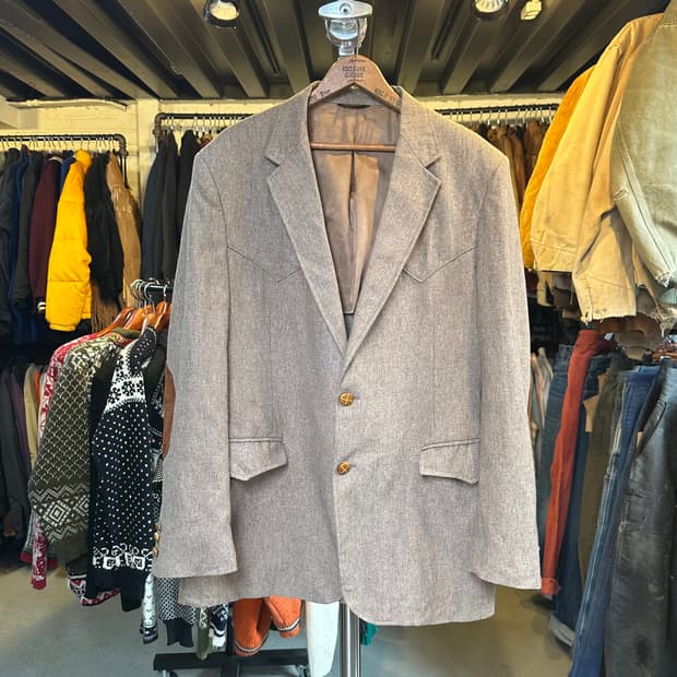 그랜드 엔트리 웨스턴 웨어 울 2버튼 카우보이 스포츠 자켓