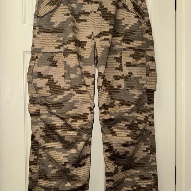 21SS 슈프림 카고 팬츠 탄 카모