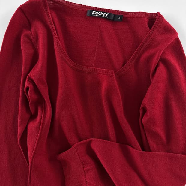 빈티지 DKNY 딥 유넥 울 니트