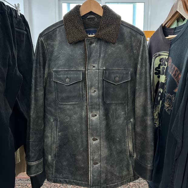 OLD GAP 레더자켓 S