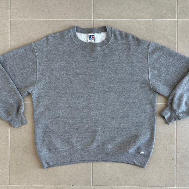 90s 빈티지 러셀 스웻셔츠 그레이 XL USA