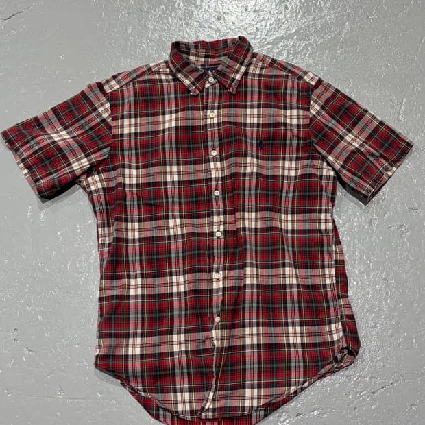 폴로 랄프 로렌(Polo Ralph Lauren) 레드 체크 반팔셔츠