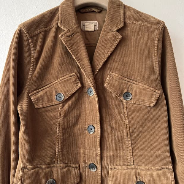 클럽모나코 여성 카멜 코듀로이자켓 간절기자켓