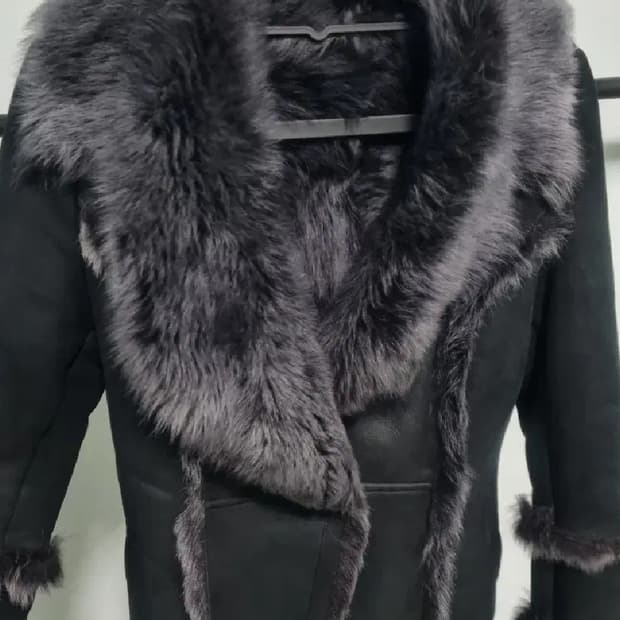 빈티지 펑크 양가죽 양털 퍼 무스탕