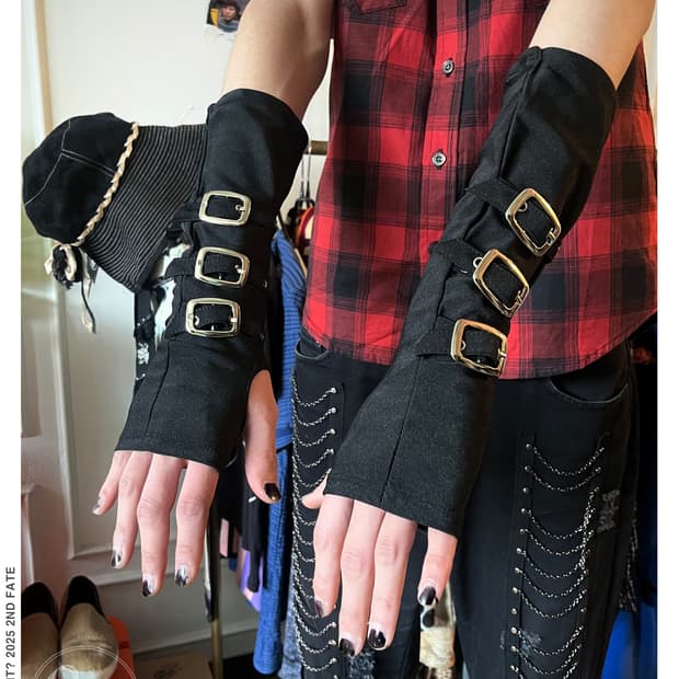 Vintage Punk Bondage Hand Warmer Gloves