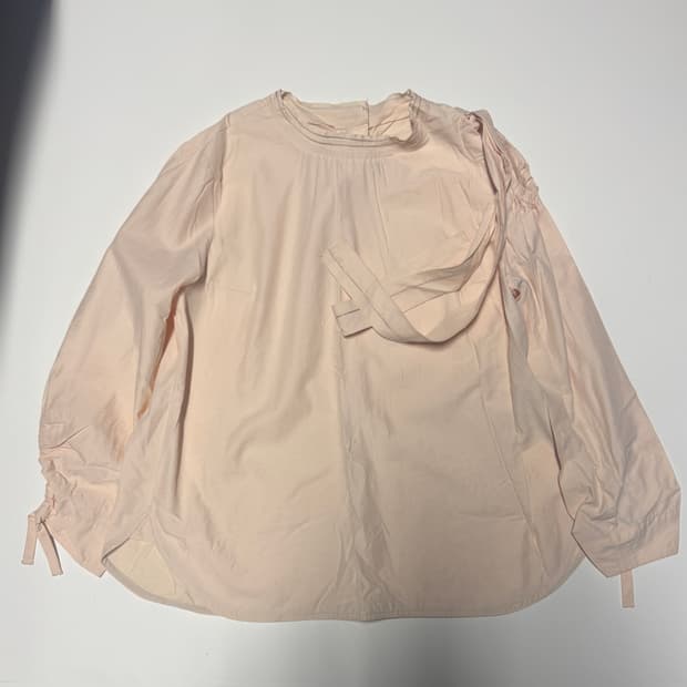 여성 한섬 마인 Mine 리본 나일론 블라우스