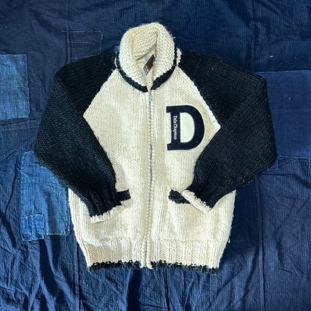 채프먼 Dale Chapman 패치 코위찬 스웨터 F