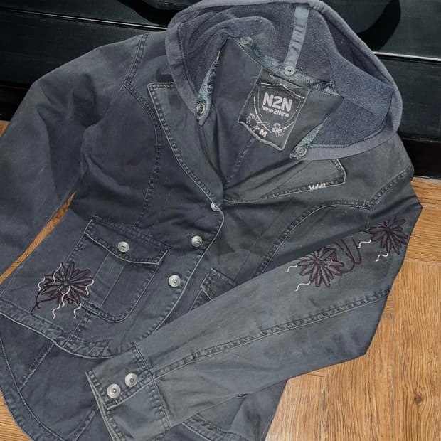 Nine2Nine 자수 디테일 빈티지 자켓