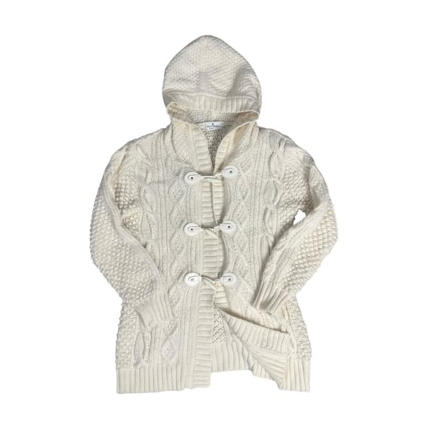 [Courreges] 꾸레쥬 더플버튼 케이블 니트 가디건