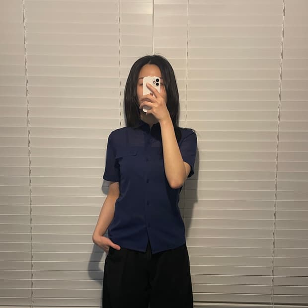 디올 오블리크 씨스루 셔츠