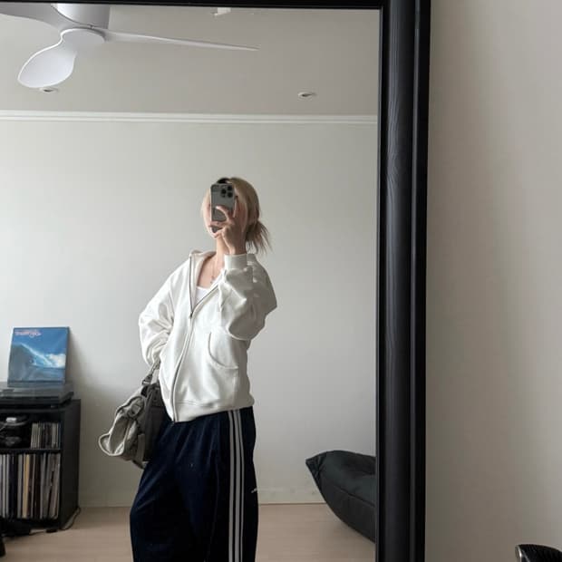 [미개봉새상품] ERTRx니들 레더 아플리케 후드집업