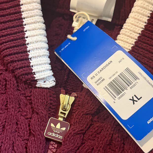 ADIDAS 오리지널 레트로 리믹스 가디건 XL 새상품 