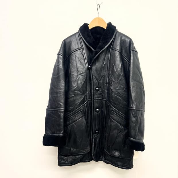 재팬 메이드 가죽 무스탕 자켓