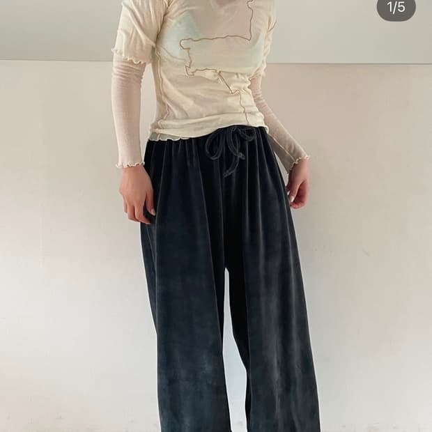 베이스레인지 벨벳팬츠 xs