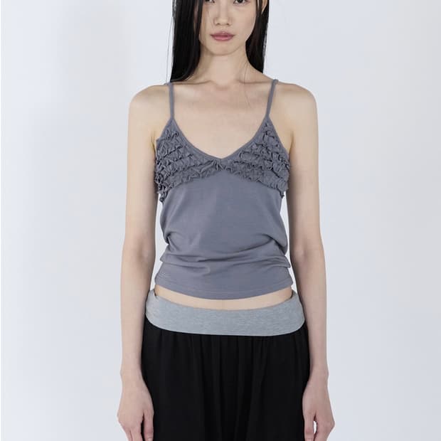 Frill bustier sleeveless