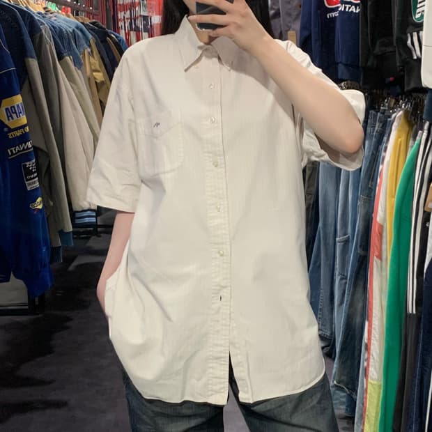 [IM] 폴로 랄프로렌 반팔 스트라이프 셔츠 라이트핑크