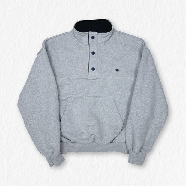 베이델리 스냅 반집업 맨투맨