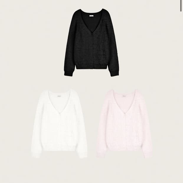 분철 ) 클리시어 슈가플럼 가디건 