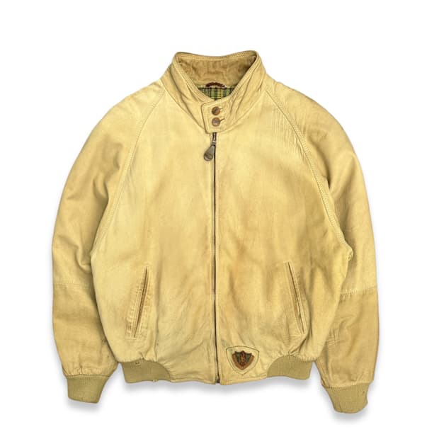 80s HUGO BOSS 레더 블루종 자켓 XL