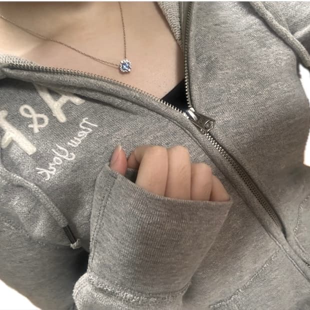 아베크롬비 y2k 와투케 그레이 후드집업