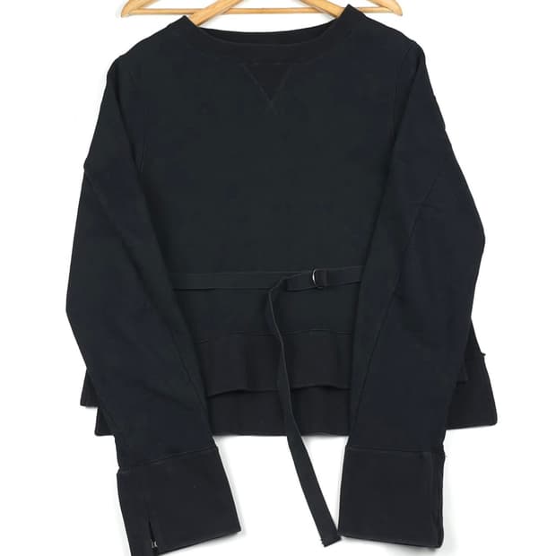 [85] 메종 미하라 야스히로 보트넥 크롭 스웻셔츠