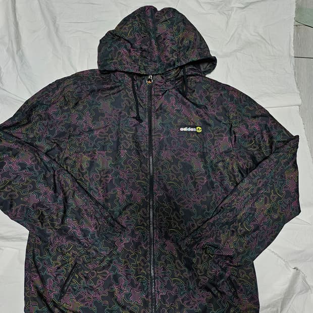 아디다스 패턴 바람막이 M