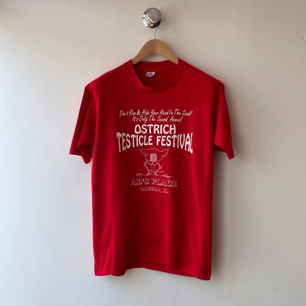 80’s "Ostrich Testicle Festival” T-shirt
