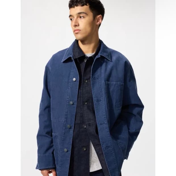 [L] 유니클로 코듀로이 재킷 68블루