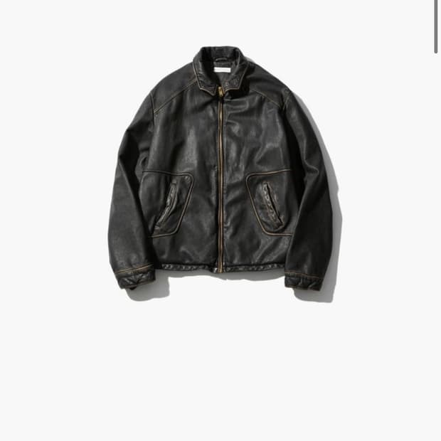 구매)오토매틱포더피플 파이핑 레더자켓