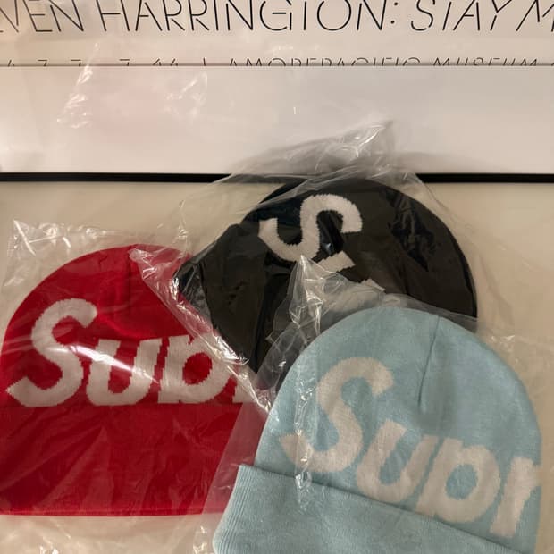 슈프림 로고 비니 3컬러