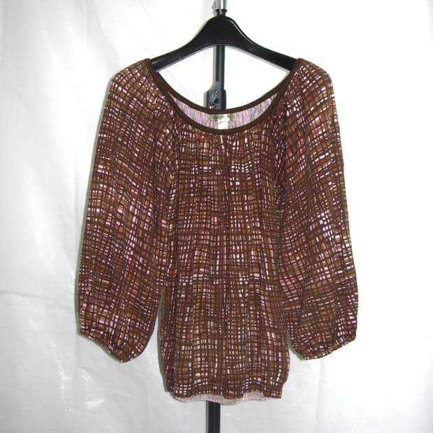 바나나리퍼블릭 체크 톱