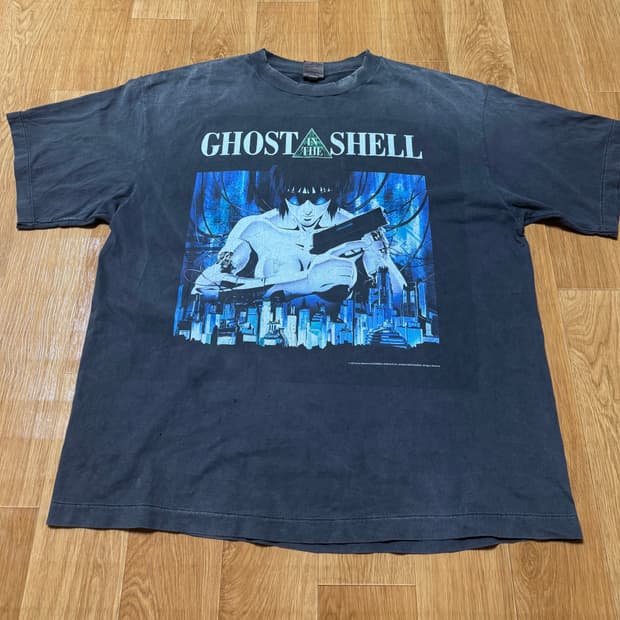 세인트 미카엘 x 고스트 인 더 쉘  티셔츠 블랙 공각기동대
