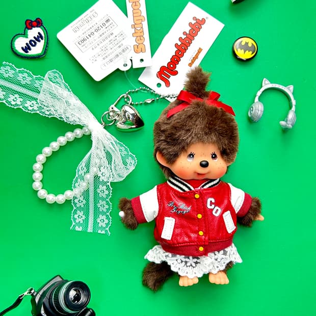 (2)정품몬치치❤️바시티자켓 커스텀키링