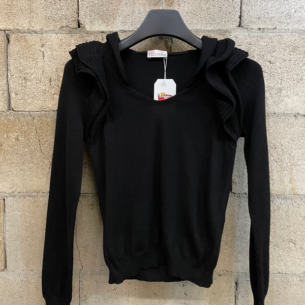 레드 발렌티노 프릴 니트 