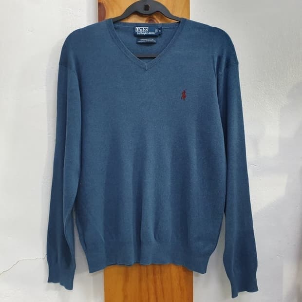 폴로 PIMA COTTON 브이넥 긴팔남자티(95)