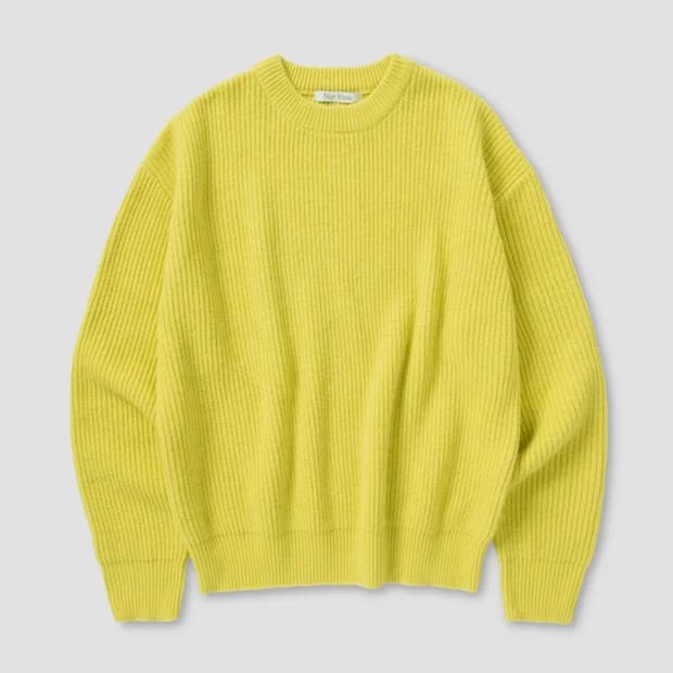 [L] 넌블랭크 램스울 스웨터 옐로우