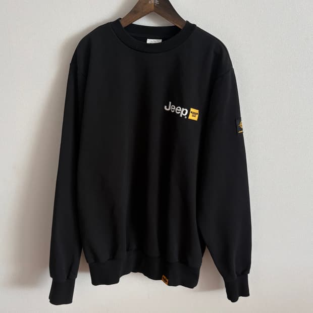 Jeep 지프 블랙 맨투맨 티셔츠 M(95)