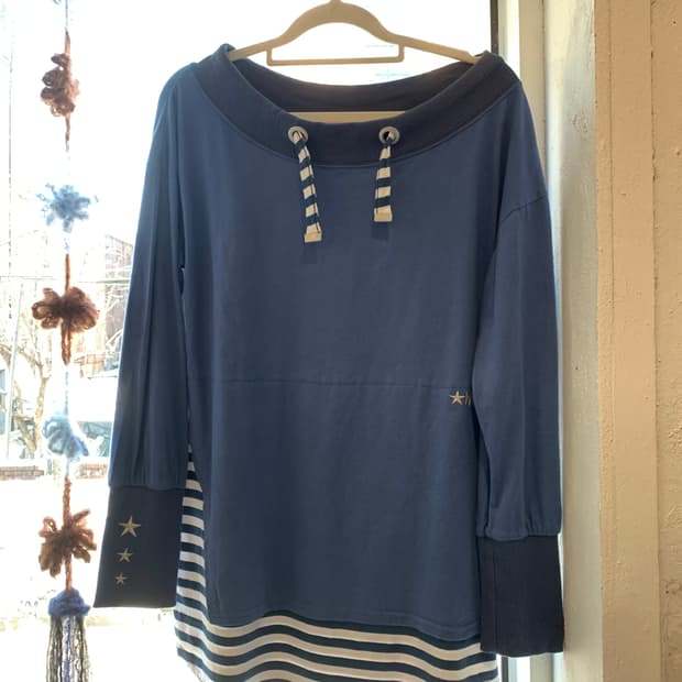 Stripe 3 way off shoulder