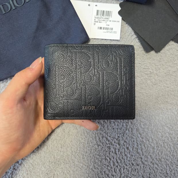 [정품/풀구성] 디올 그래비티 오블리크 코인 반지갑