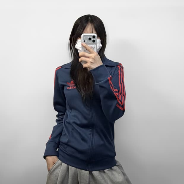 아디다스 유로파 트랙탑 져지 네이비 레드