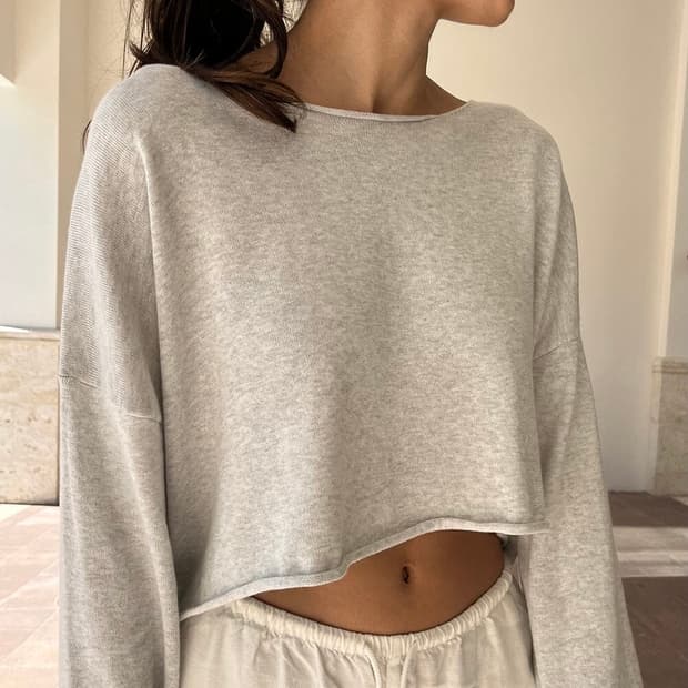 [59000👉35000] 브랜디멜빌 멜란지 크롭 맨투맨