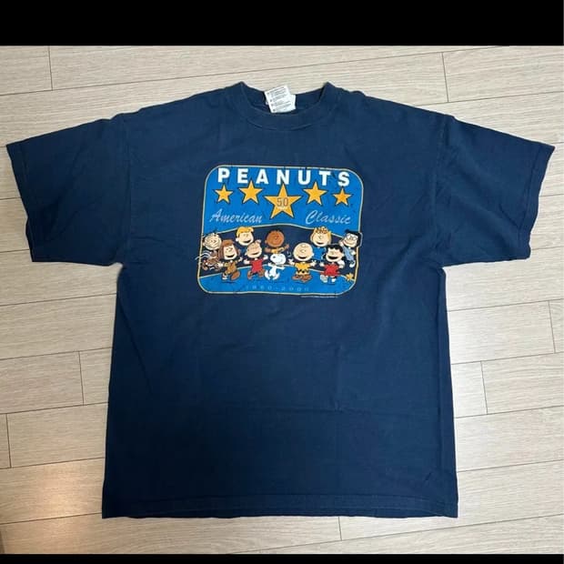 [XL] 피넛츠 스누피 찰리브라운 50주년 반팔티셔츠