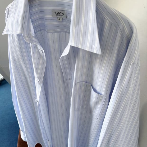 High count multi stripe B/D shirt
